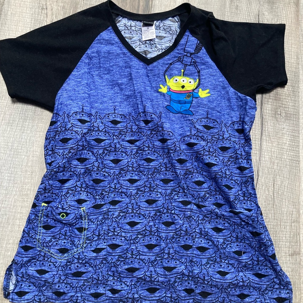 Disney Toy story aliens scrub top